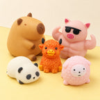 Animal squishy set – Animal Friends Squishy Set of 5, product photo on pastel paper