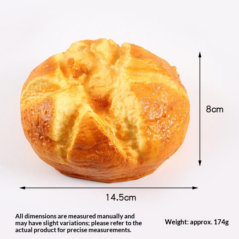 Squishy chleb jumbo, okrągły bochenek 14,5 cm, squishy slow rising
