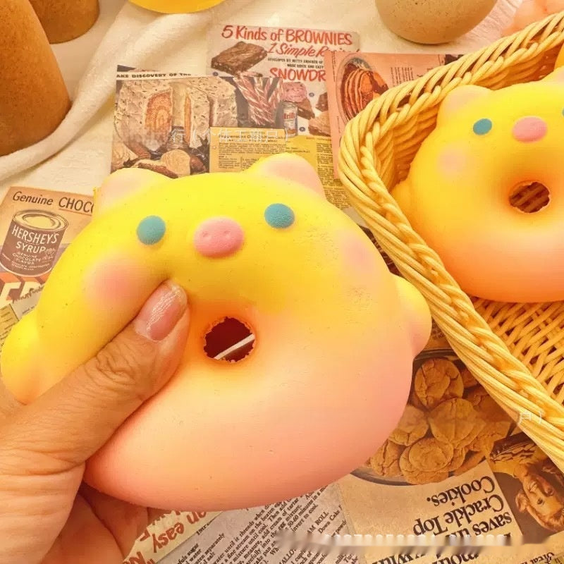 Squishy dónut cerdito o pato, pan flotador, squishy slow rising