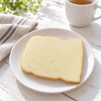 Toast Slice Squishy, Soft Bread, on a plate on a breakfast table