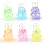 Squishy lapin à paillettes, style sugar, squishy gelée