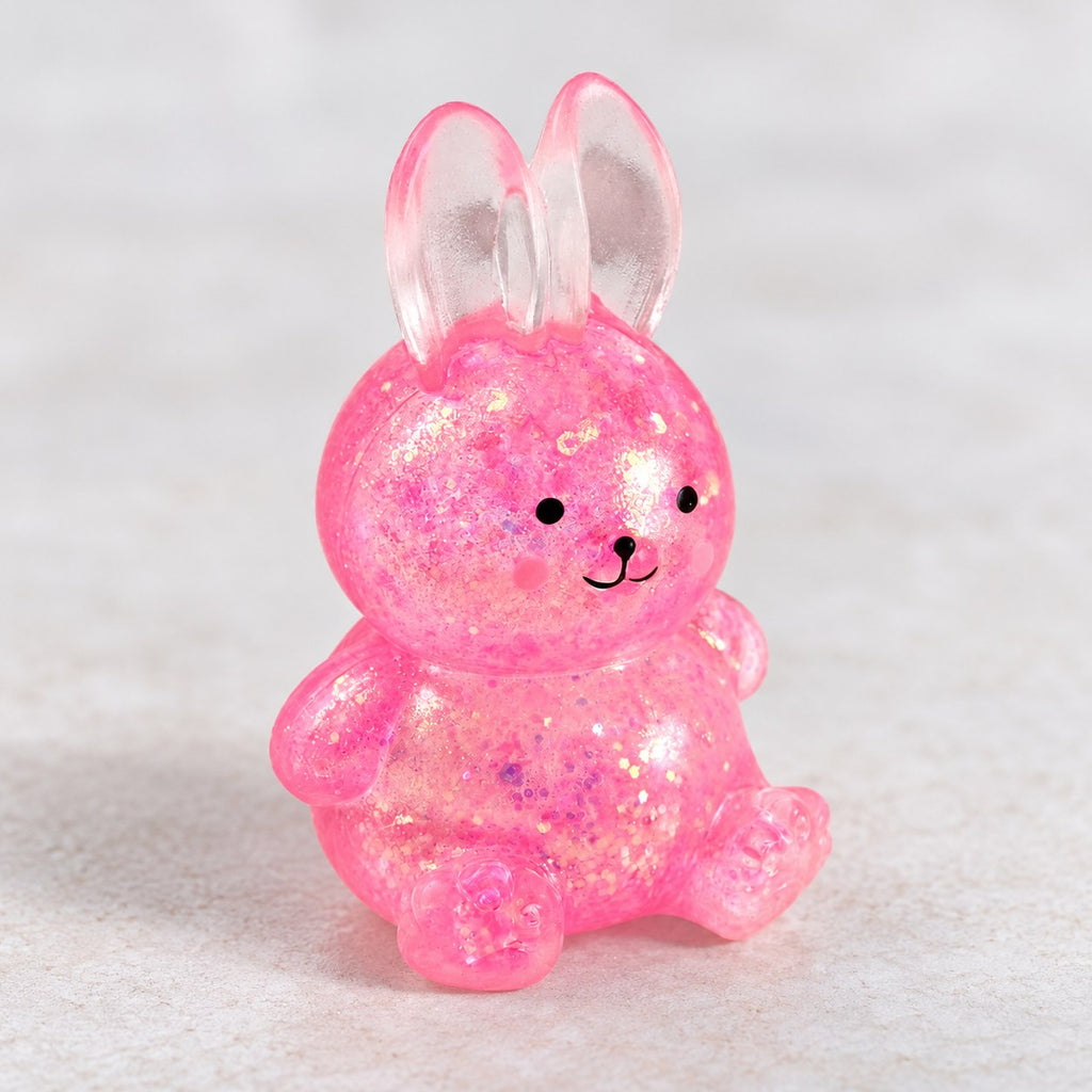 Bunny Squishy with Glitter, Sugar Style, close-up of the glitter