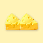 Cheese Wedge Squishy, Soft Plastic (Big Wedge, 2-pack)