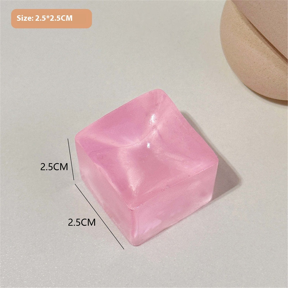 Squishy mini cubito de hielo de gelatina, 2,5 cm