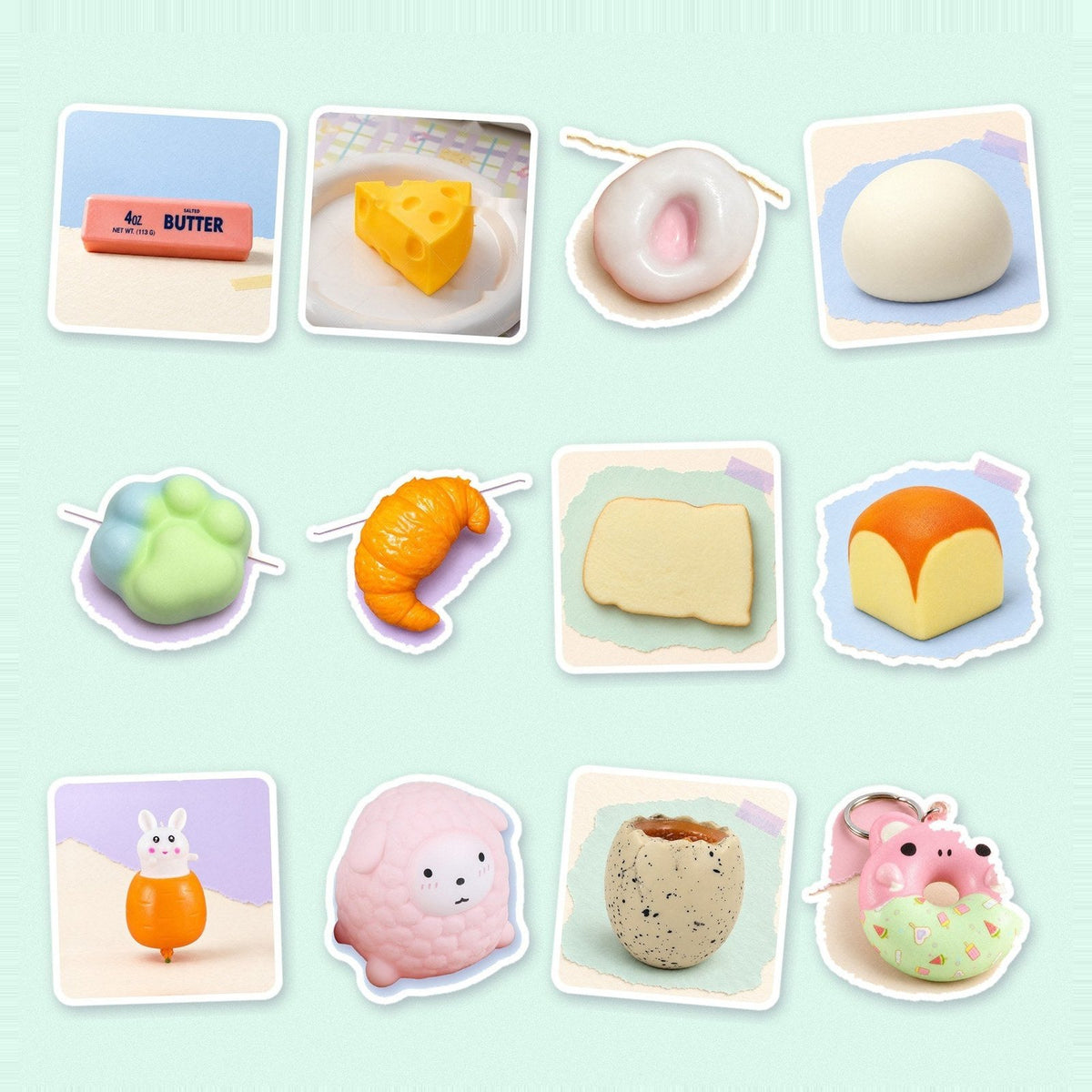 Calendario dell'avvento squishy da riempire con 12 squishy tutti diversi
