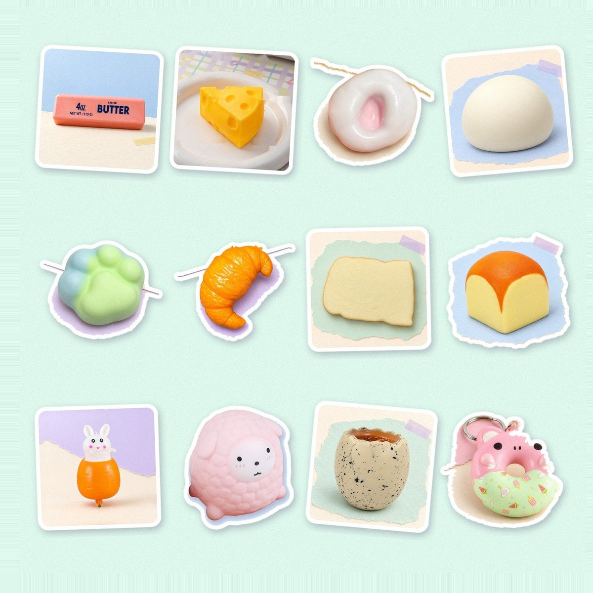 Calendário do advento squishy: 12 squishies diferentes para encher o seu próprio calendário