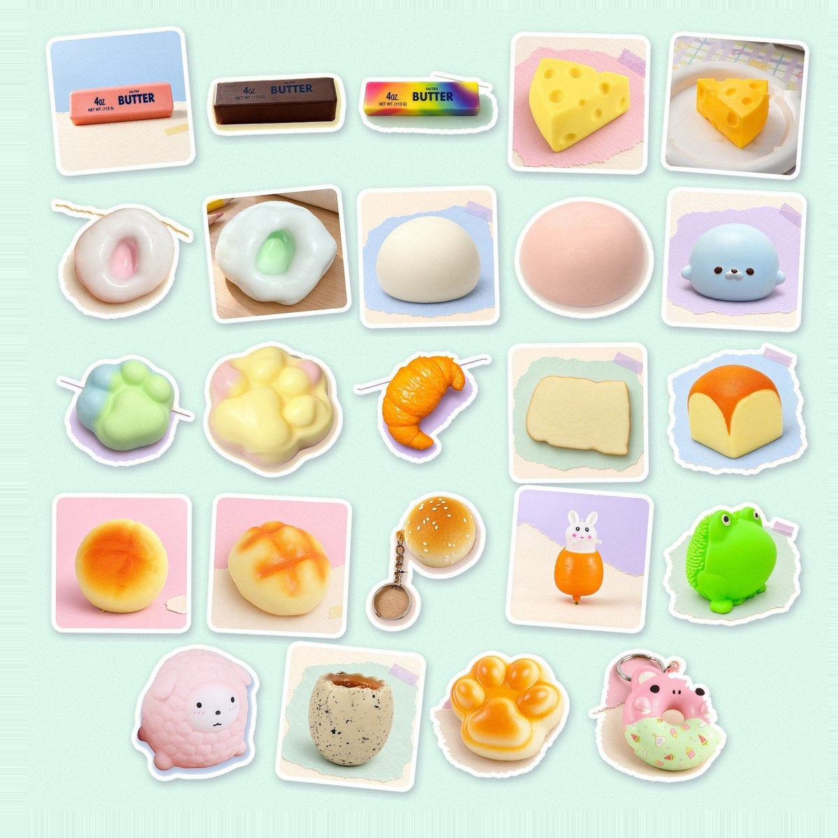 Calendário do advento squishy: 24 squishies diferentes para encher o seu próprio calendário