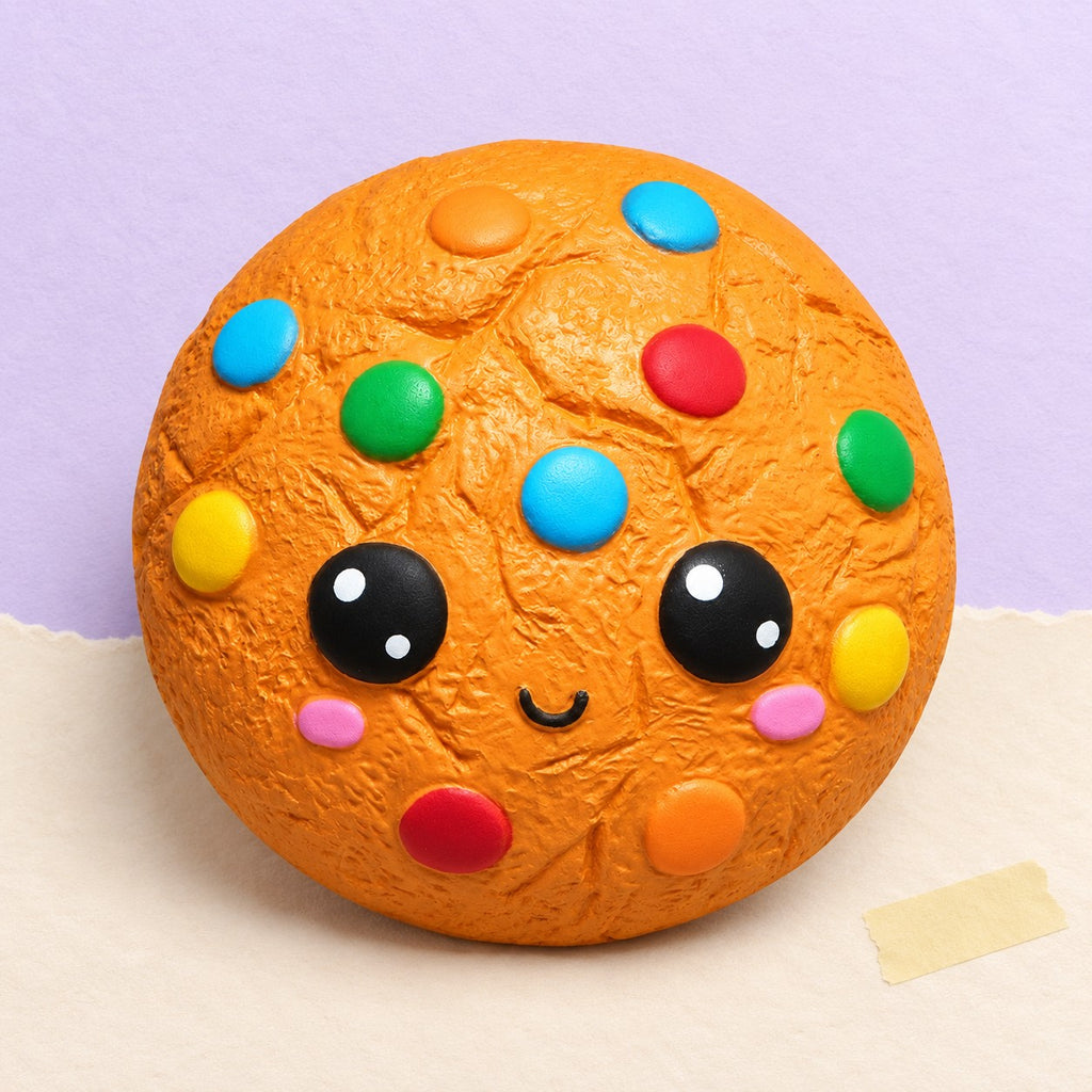 Candy cookie squishy jumbo – Jumbo Candy Cookie Squishy, Kawaii, product photo on pastel paper