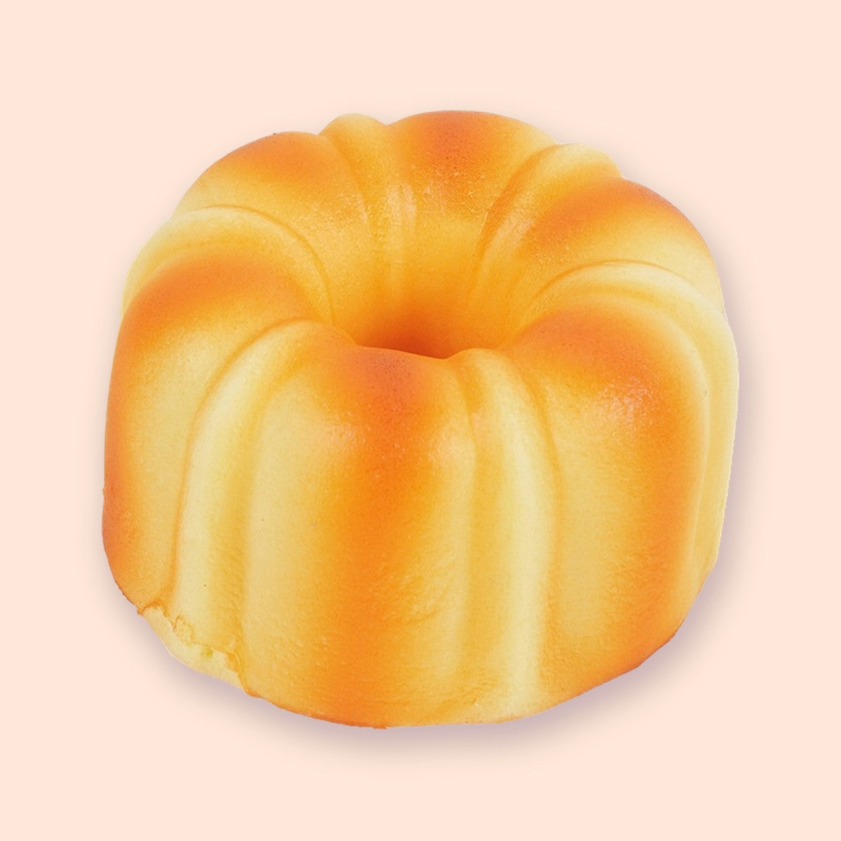 Bread squishy box with slow rising bakes: canelé French pastry squishy, 9 cm
