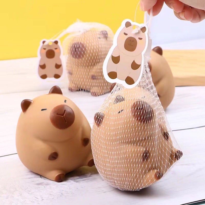 Squishy kapybara velká z měkkého TPR, squishy zvířátko