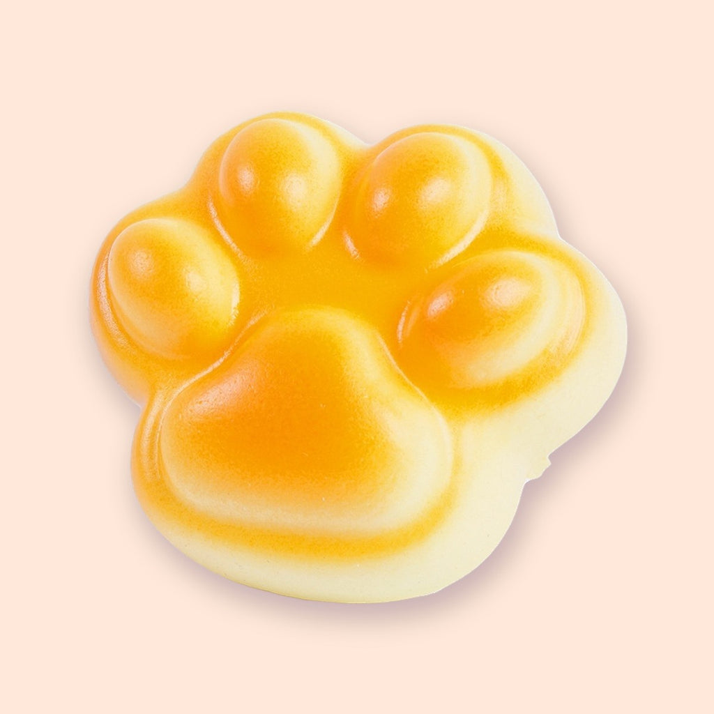 Cat Paw Bread Squishy, Golden Bun 7 cm, slow rising squishy