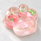 Cat paw squishy glitter (Strawberry pink), close-up of the glitter
