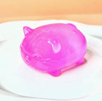 Squishy gelékat, klar og blank, gelé squishy