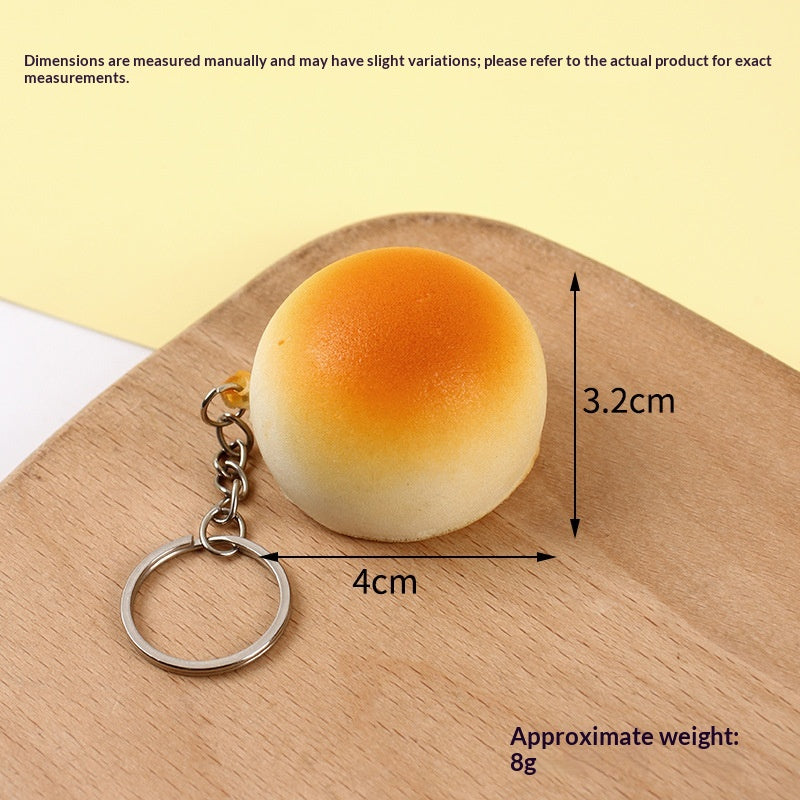 Squishy Keychain, Bread Bun Slow Rising, 4 or 7 cm