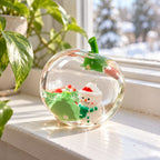 Apple squishy christmas, on a sunny windowsill