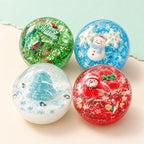 Christmas ball squishy kawaii – Christmas Squishy Balls, all 4 motifs, product photo on pastel paper