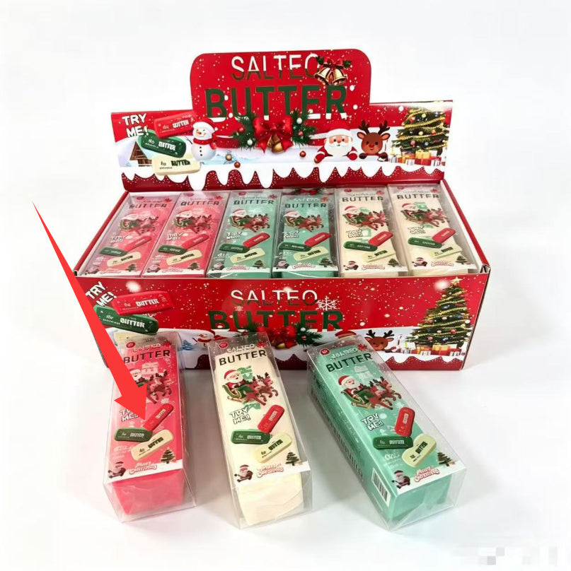 Squishy smør til jul, crispy stang i gaveæske, crunchy squishy