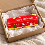 Christmas Butter Stick Squishy, Slow Rising (red), unboxed from a parcel with tissue paper