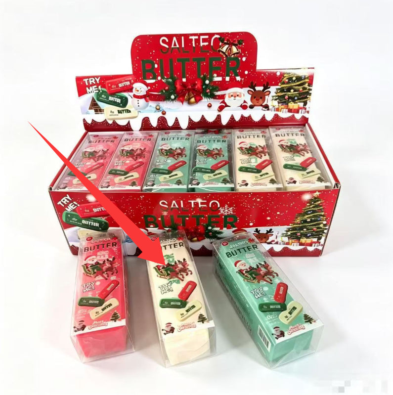 Squishy smør til jul, crispy stang i gaveæske, crunchy squishy