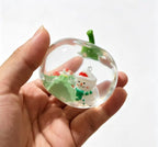 Squishy juleæble, klar med snemand indeni, gelé squishy
