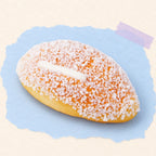 Coconut cream bun squishy – Coconut Cream Bun Squishy, 12 or 18 cm (12 cm), product photo on pastel paper