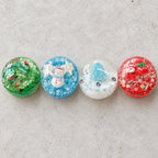 Christmas ball squishy, all colors side by side