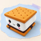 Cookie squishy jumbo – Jumbo Cookie Sandwich Squishy, Kawaii, product photo on pastel paper