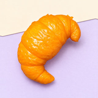 Croissant squishy crunchy – Crunchy Croissant Squishy, Handmade, product photo on pastel paper