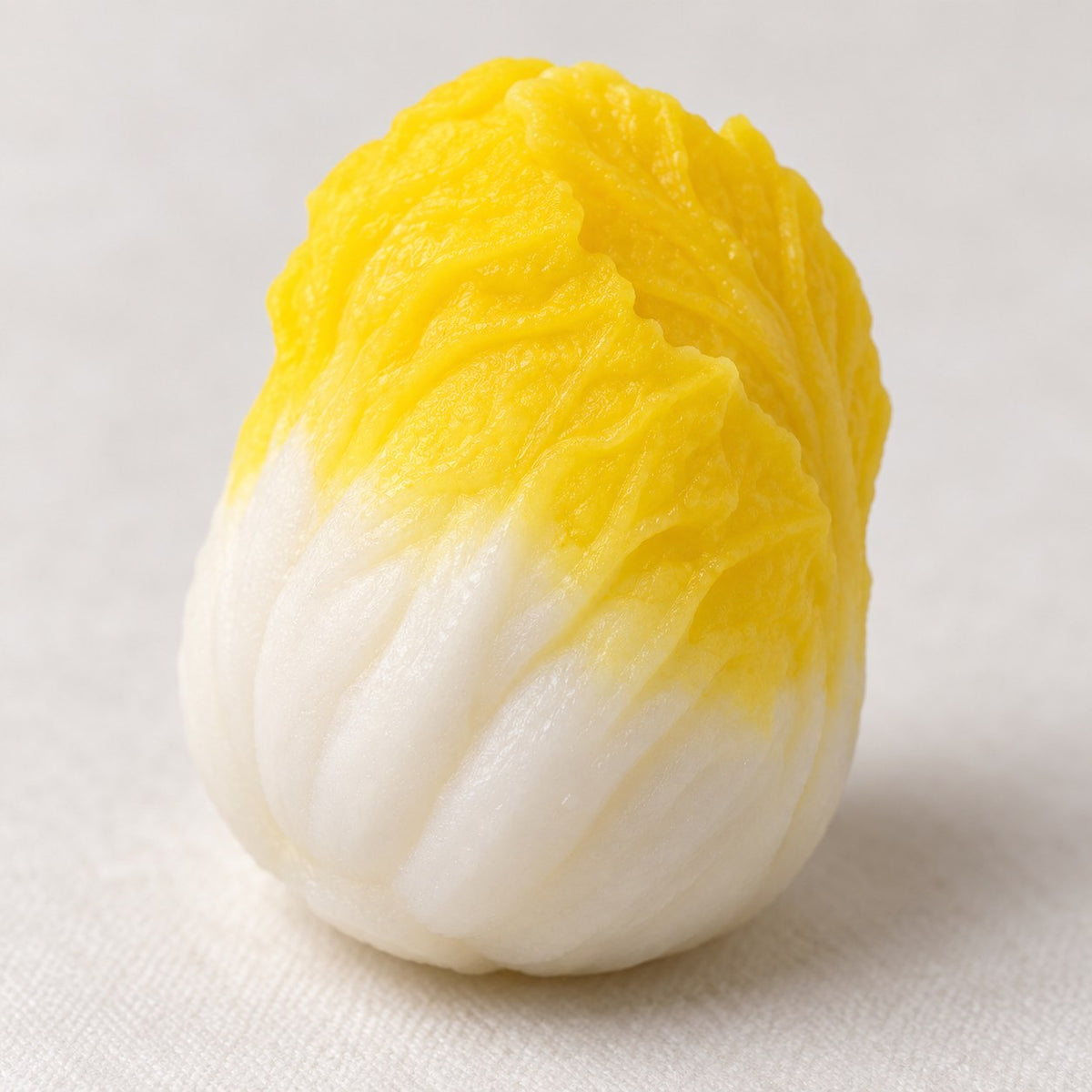 Crunchy Cabbage Squishy, Handmade (Yellow), close-up of the surface and details