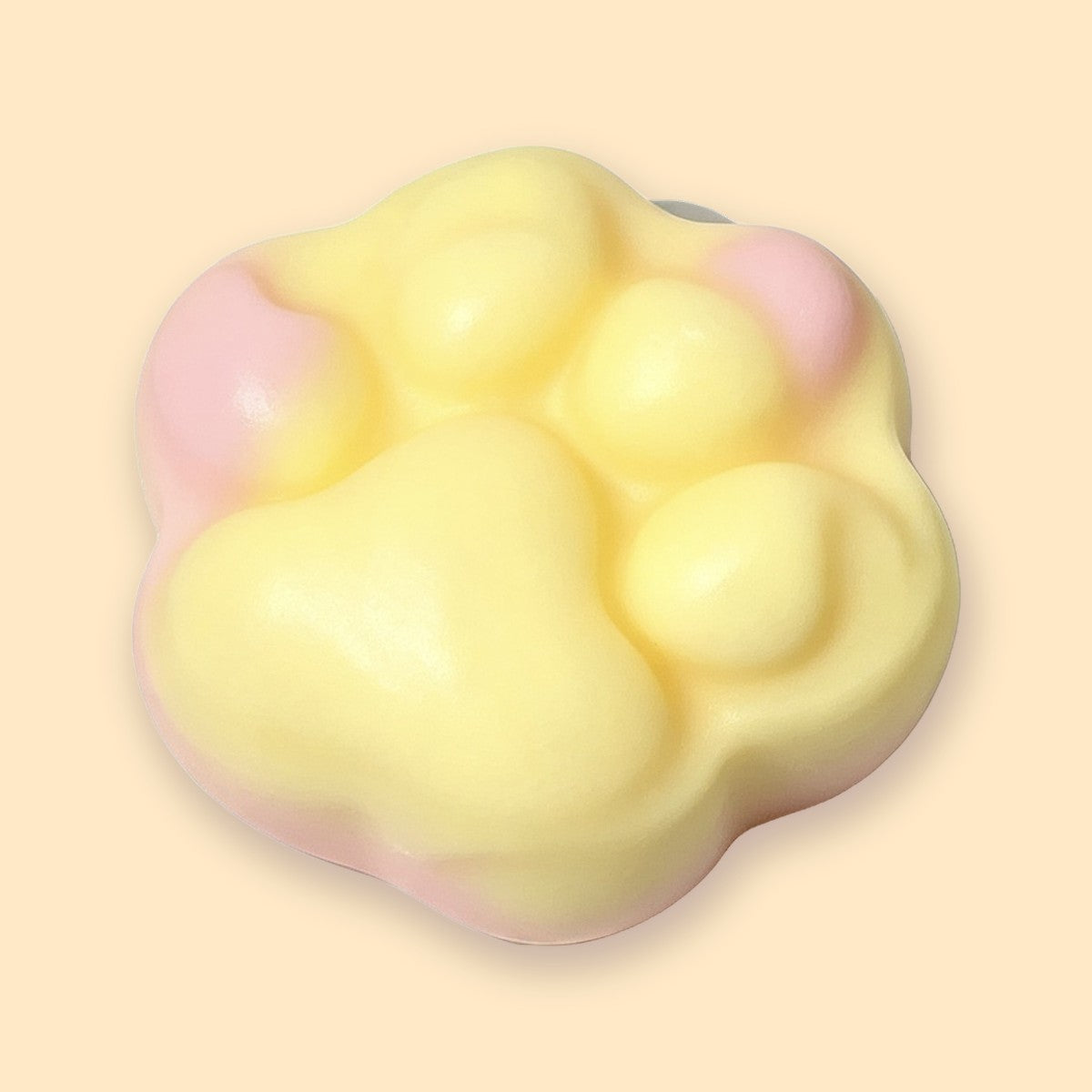 Crunchy Cat Paw Squishy, 6 cm – Yellow