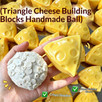 Crunchy Cheese Wedge Squishy, Handmade