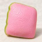 Crunchy Guava Squishy, Pink Slice, close-up of the surface and details