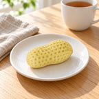 Crunchy Peanut Squishy, on a plate on a breakfast table