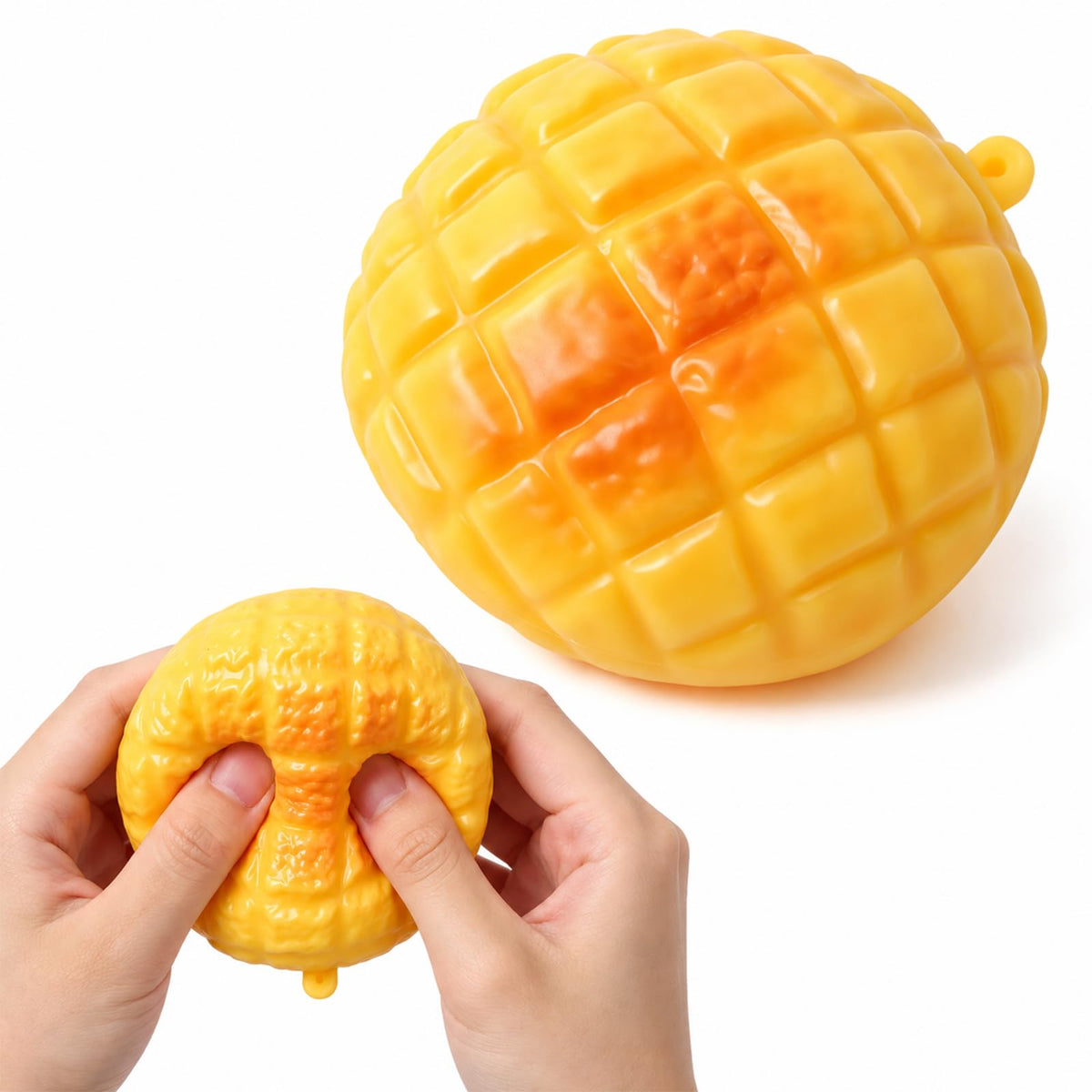 Squishy crunchy de pan de piña, 9 cm
