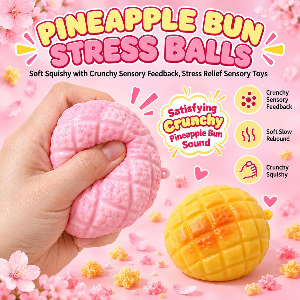 Crunchy Pineapple Bun Squishy, 9 cm