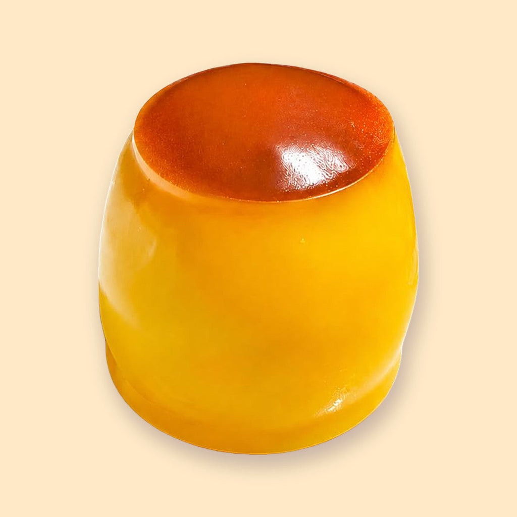 Crunchy Treats Squishy Set of 4: Crunchy Pudding Squishy with Caramel Top