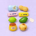 Crunchy squishy set – Crunchy Squishy Set, 8 Handmade Pieces, product photo on pastel paper