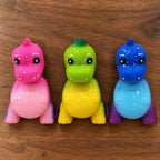 Dinosaurus squishy, galaxy slow rising, 10,5 cm, alle kleuren naast elkaar