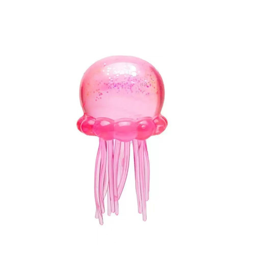 Jellyfish Squishy with Glitter, Soft TPR