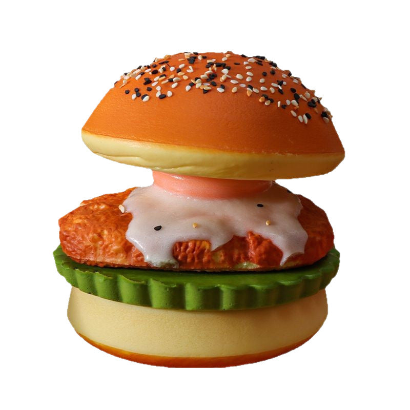 Burger Squishy with Fried Egg, Take Apart, Slow Rising