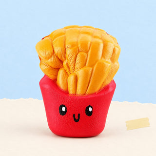 Fries squishy jumbo – Jumbo Fries Squishy, Kawaii, product photo on pastel paper