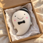 Slow rising ghost squishy (white), unboxed from a parcel with tissue paper