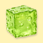 Jumbo Jelly Cheese Squishy, Moldable (Green)