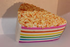 Jumbo Regenbogen-Kuchen Squishy, Tortenstück 15 cm