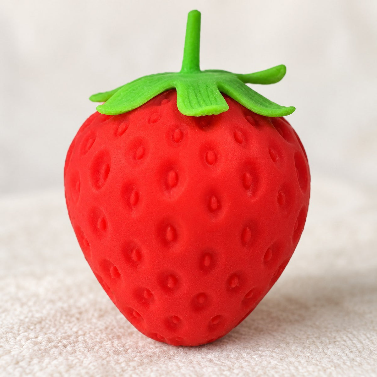 Giant Strawberry Squishy, Jumbo Slow Rising, close-up of the surface and details