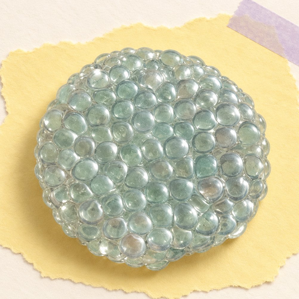 Crunchy glazen bubbel squishy, verkrijgbaar in helder of mint