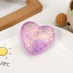 Squishy srdce s třpytkami, maltose styl 6,7 cm