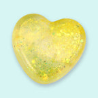 Squishy srdce s třpytkami, maltose styl 6,7 cm