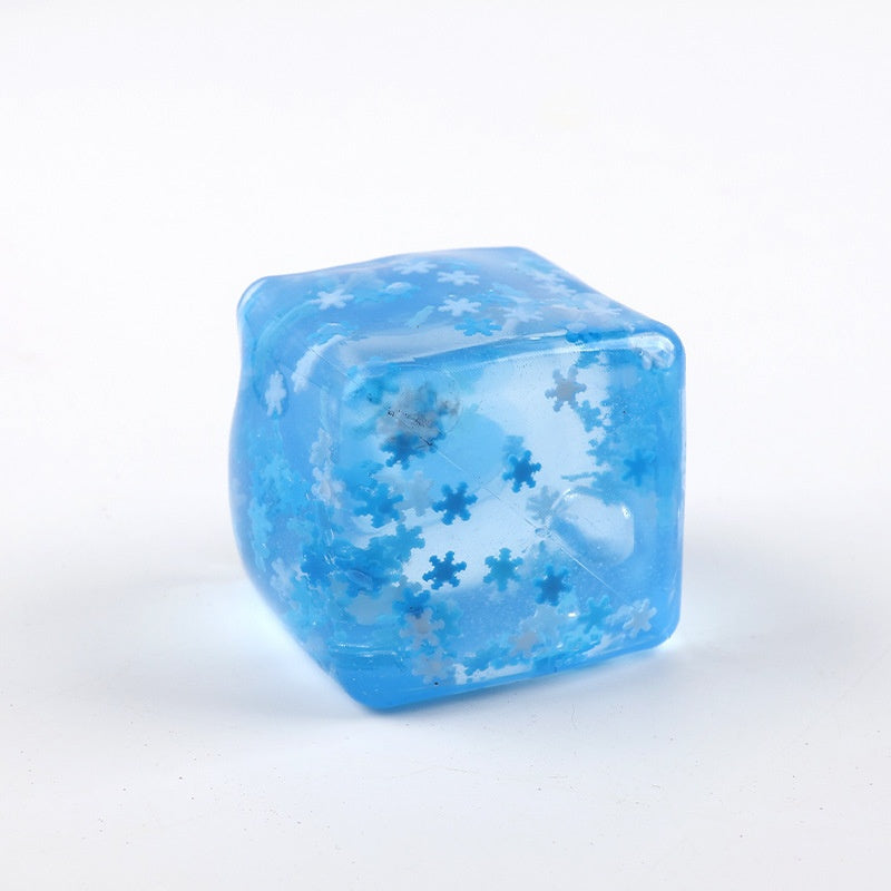 Ice Cube Squishy, 5 cm, Snowflake, Marble or Glitter