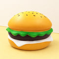 Jumbo burger squishy giant sesame burger 24 cm, product photo on pastel paper